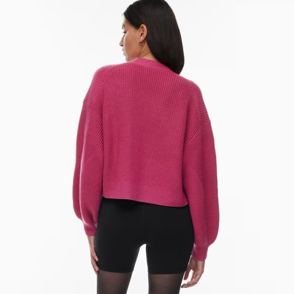 Aritzia Wilfred Free Unwind Italian Merino Wool Waist Cardigan M - Picture 3 of 8